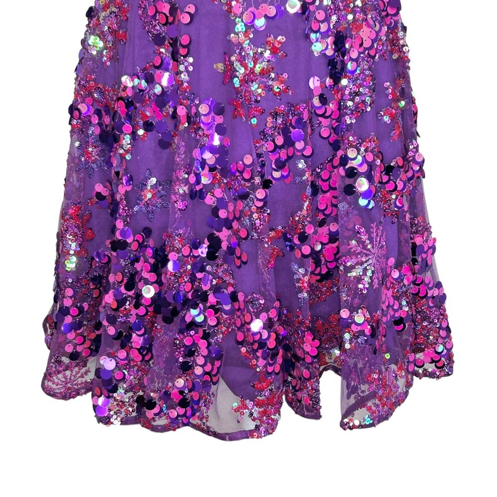 Helsi Anita Fairy Sequin Mini Dress Small HOCO Strapless Sheer Ethereal NEW - Picture 4 of 10